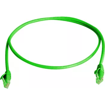 Telegärtner 100008318 RJ45 Patch Cable, CAT 6, 2.0 m, Green, LSZH, Flame-retardant, with Bend Protection