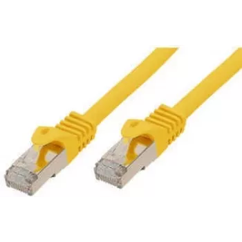 S CONN Standard Patch Cable Cat. 6A with Cat.7 Raw Cable S/FTP Double Shielded Halogen-Free Yellow 50.0 m 16675550Y