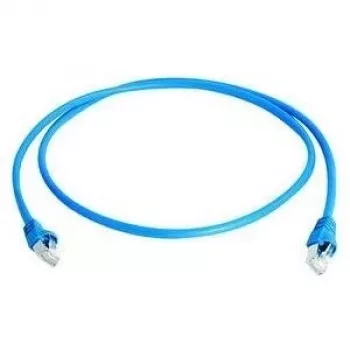 TELEGÄRTNER 100008091 RJ45 Patch Cable, CAT 6a S/FTP, Blue, Flame-retardant, with Bend Protection, 1 m