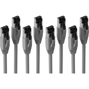 S CONN MAXIMUM CONNECTIVITY Cat. 8.1 F/FTP PIMF LSZH Patch Cable, Grey, 0.5m, 4-Pack SC08-41010-4