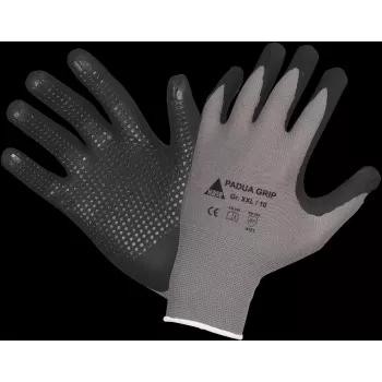 HASE SAFETY GROUP AG 508150 9 Nylon Nitrile Foam Coated Work Gloves, Size 9, Grey/Black