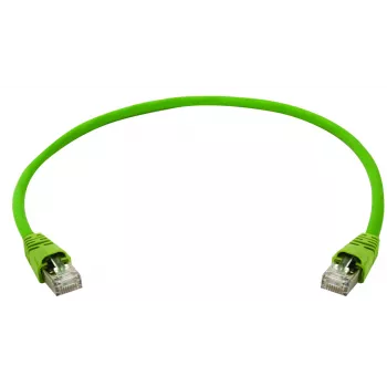 Telegärtner 100008111 RJ45 Patch Cable, CAT 6a SF/UTP, 0.5 m, Green, with Bend Protection Sleeve