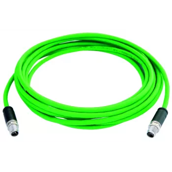 TELEGÄRTNER TEGA L80000A0000 STX M12 X-coded Cat.6a Industrial Ethernet Patch Cable, 0.5 m