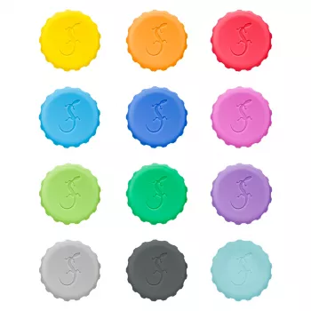 LURCH silicone crown corks, multicoloured, 12 pieces (210228)