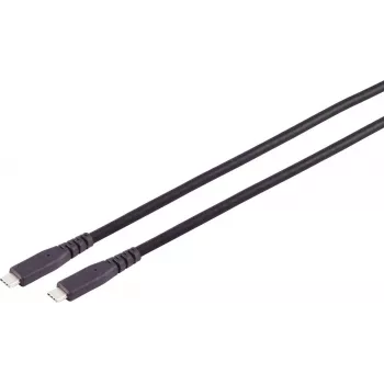 S CONN MAXIMUM CONNECTIVITY USB-C to USB-C Cable 3.2 Gen 2x2, TPE, 1.0m, Black 13-57025