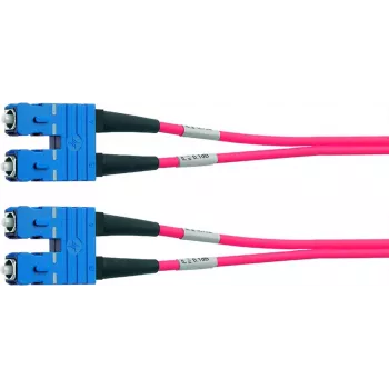 Telegärtner L00880A0028 SC to SC OM4 Duplex Fibre Optic Patch Cable, 1 m, Violet
