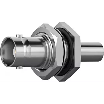 Telegärtner J01001A0108 BNC Coupler, Straight, 50 Ohm, Socket to Socket, Nickel-Plated