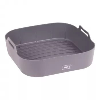 LURCH Silicone Air Fryer Insert, Square, 21 x 21 x 5 cm, Anthracite 00070206