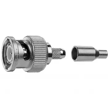 Telegärtner BNC Cable Plug Crimp G04 75 Ohm, crimp/crimp, Standard, A2505, G04 (RG-179B/U) - 1 Pc.