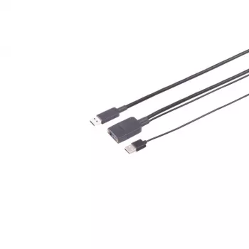 S CONN MAXIMUM CONNECTIVITY USB-A Active Optical Extension Cable USB 3.2 Gen 2, A Plug to A Socket, 10Gbps, 15m, Black (30-37085)