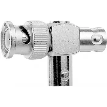 Telegärtner BNC T-Adapter, BNC Plug to 2x BNC Socket, 50 Ohm, Nickel-Plated Brass, Gold-Plated Contacts J01005A0004