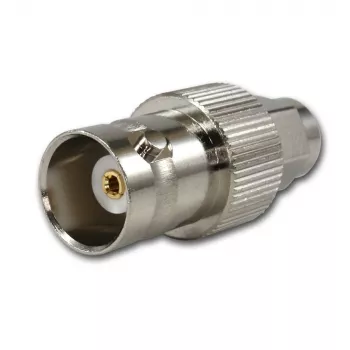 Telegärtner BNC Socket to SMA Plug RF Coaxial Adapter, 50 Ohm, DC-4 GHz, Nickel-Plated Brass, J01008A0025