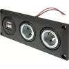 ProCar 67326500 Built-in Socket 12V/24V with USB Charging Port, DIN/ISO 4165, 16A/8A, 5V/2.1A, Black