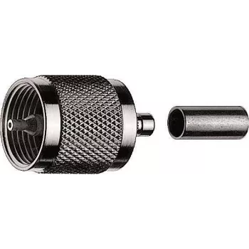 Telegärtner UHF Crimp Plug G01 for RG-58 C/U, 50 Ohm, Nickel/Gold, 1 Piece J01040A0001