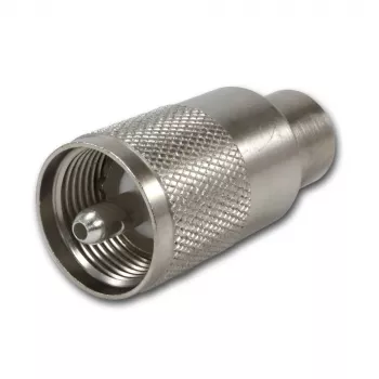 Telegärtner UHF Plug PL259/6 for RG-58 C/U & RG-59 B/U, PTFE Insulation, Nickel-Plated Housing, Silver-Plated Contact, 5-Pack (J01040B0604)