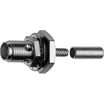 Telegärtner SMA Socket Crimp Connector for RG-316/U, Gold, 5-Pack (J01151A0001)