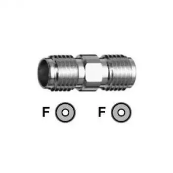 TELEGÄRTNER 100024790 SMA Socket to SMA Socket Coaxial Adapter, 50 Ohm, DC-18 GHz, Nickel-Plated Brass
