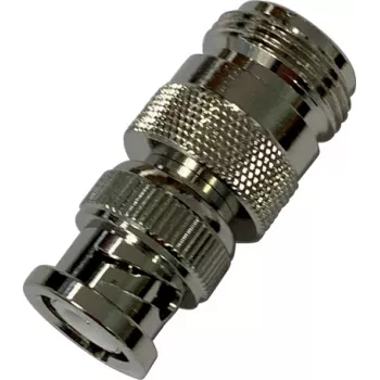 Wittenberg Antennen 103507 BNC plug to N socket coaxial adapter, 50 Ohm, nickel-plated brass