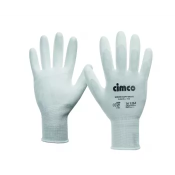 Cimco Skinny Soft Protective Gloves, Size 10 (L), White 141264