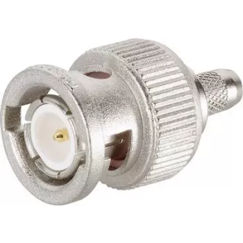 Telegärtner BNC Crimp Plug 75 Ohm for RG-59 B/U, Gold Contact, Nickel Housing J01002F1288Z