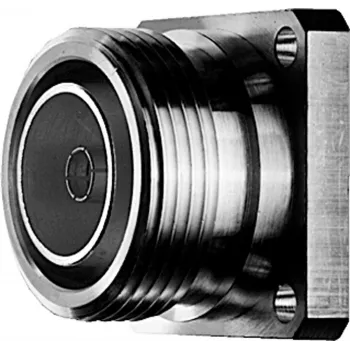 Telegärtner 7-16 DIN Jack Connector, Panel Mount, 50 Ohm, Silver