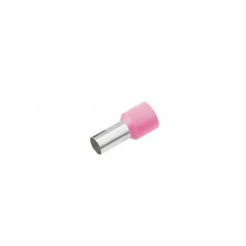 Cimco 187105 Partially Insulated Wire End Ferrule, 0.34 mm², Pink, 100 pcs