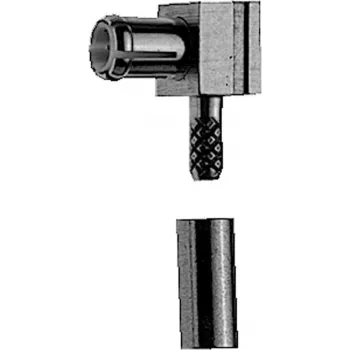 Telegärtner MCX Right-Angle Crimp Plug for RG-178 B/U, Gold-Plated, 5-Pack (J01270A0201)