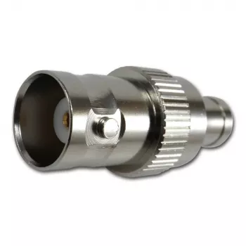 TELEGÄRTNER Coaxial Adapter BNC Socket to SMB Socket, 50 Ohm, Straight, Nickel-Plated Brass, Gold-Plated Contacts J01008F0013