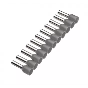 Cimco 187501 Ferrule 0.75 mm² Partially Insulated Grey 500 Pieces