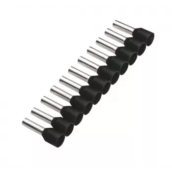 Cimco 187503 Partially Insulated Wire Ferrule, 1.5 mm², Black, 500 pcs