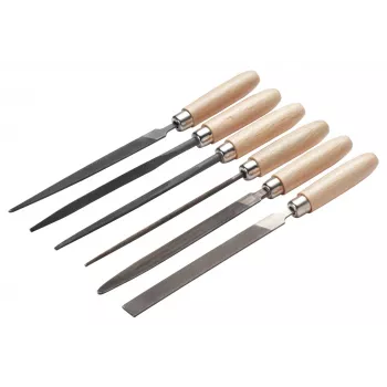 Cimco Precision File Set 206750, 6-Piece, 160 mm, Cut 2, DIN 7283