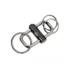 TROIKA 2-WAY KEY Quick-Release Keyring, Matt Black Cast Metal with Removable Split Ring (KR22-09/BK)