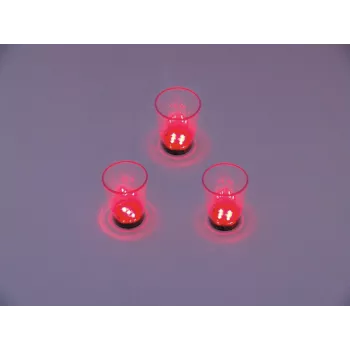 EUROPALMS LED Shot Glass 2cl with Dice Game, Red, 3 Pieces 83309050