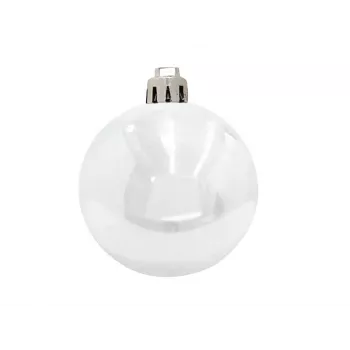 EUROPALMS Decorative Ball Set 7 cm, White, 6 Pieces (83501254)