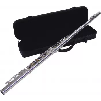 DIMAVERY QP-10 C Flute, Silver-Plated 26500300