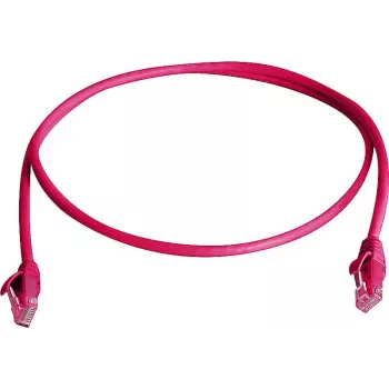 TELEGÄRTNER 100008898 CAT 6 RJ45 Patch Cable, 7.5 m, Red, LSZH, U/UTP, Flame-Retardant