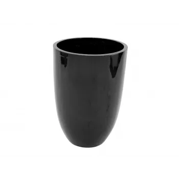 Europalms LEICHTSIN CUP-69 Plant Pot, Black, Glossy (83011819)