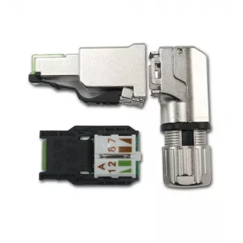 Telegärtner MFP8-4x90 Cat.6A Field-Assembly RJ45 Plug, T568A, Shielded, Multi-Angle J00026A4004