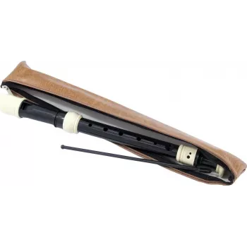DIMAVERY Soprano Recorder with Baroque Fingering in C, Black Plastic, 3-Piece 26500410