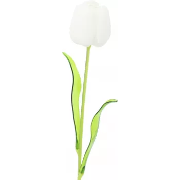 EUROPALMS Crystal Tulip Artificial Flower, White, 61cm, 12-Pack (82600204)
