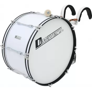 DIMAVERY MB-424 Marching Bass Drum 24x12 White 26010361