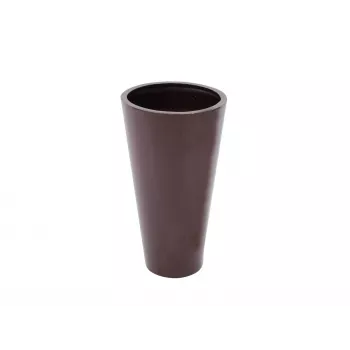 Europalms LEICHTSIN ELEGANCE-69 Planter, 69 cm, Brown Glossy (83011860)