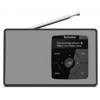 TechniSat DIGITRADIO 2 DAB+ FM Bluetooth Radio Alarm Clock Black/White 0002/3910