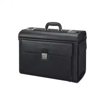 JÜSCHA Alassio Vicenza 45047 Laptop Bag 15.6 inch Black Faux Leather