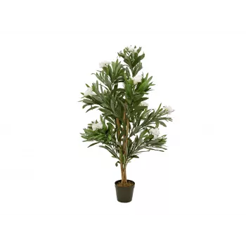 EUROPALMS Oleander Tree, Artificial Plant, White, 120 cm (82507246)