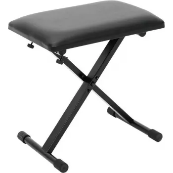 Dimavery KEB-1 folding keyboard bench, height-adjustable, padded, black