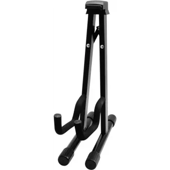Dimavery A-Frame Guitar Stand for Acoustic, Electric and Bass Guitars – Foldable Steel with Foam Padding, Black 26348048