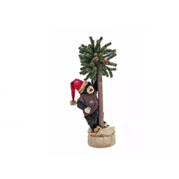 EUROPALMS Christmas Bear with Christmas Tree, 105cm 83314804