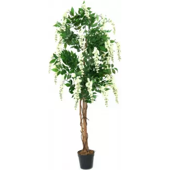 EUROPALMS Golden Rain Artificial Plant, White, 150cm (82507105)