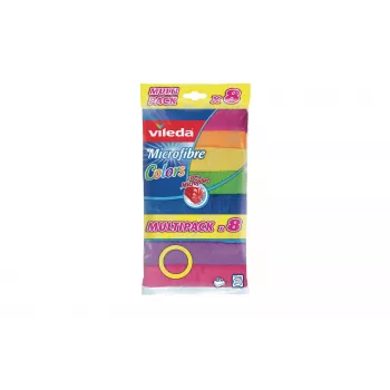 Vileda Colors Maxi Pack Microfibre Cloths, 7 Pcs., 30 x 30 cm, Various Colours 6425